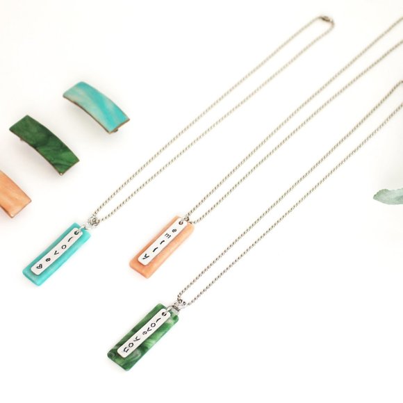 Personalized Necklace / Polmer Clay Necklace - Picture 3 of 5